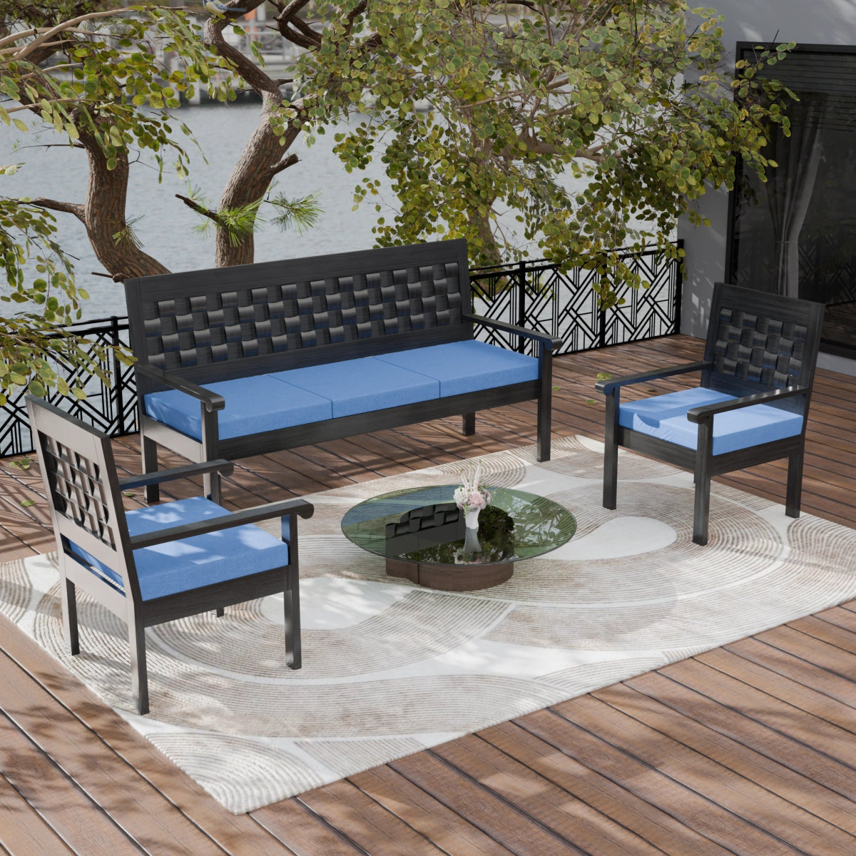 Regal Teak Wood Sofa Set - Sekar Lifestyle