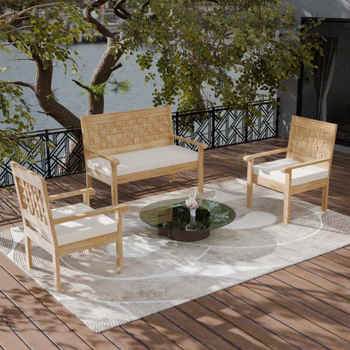 Regal Teak Wood Sofa Set - Sekar Lifestyle