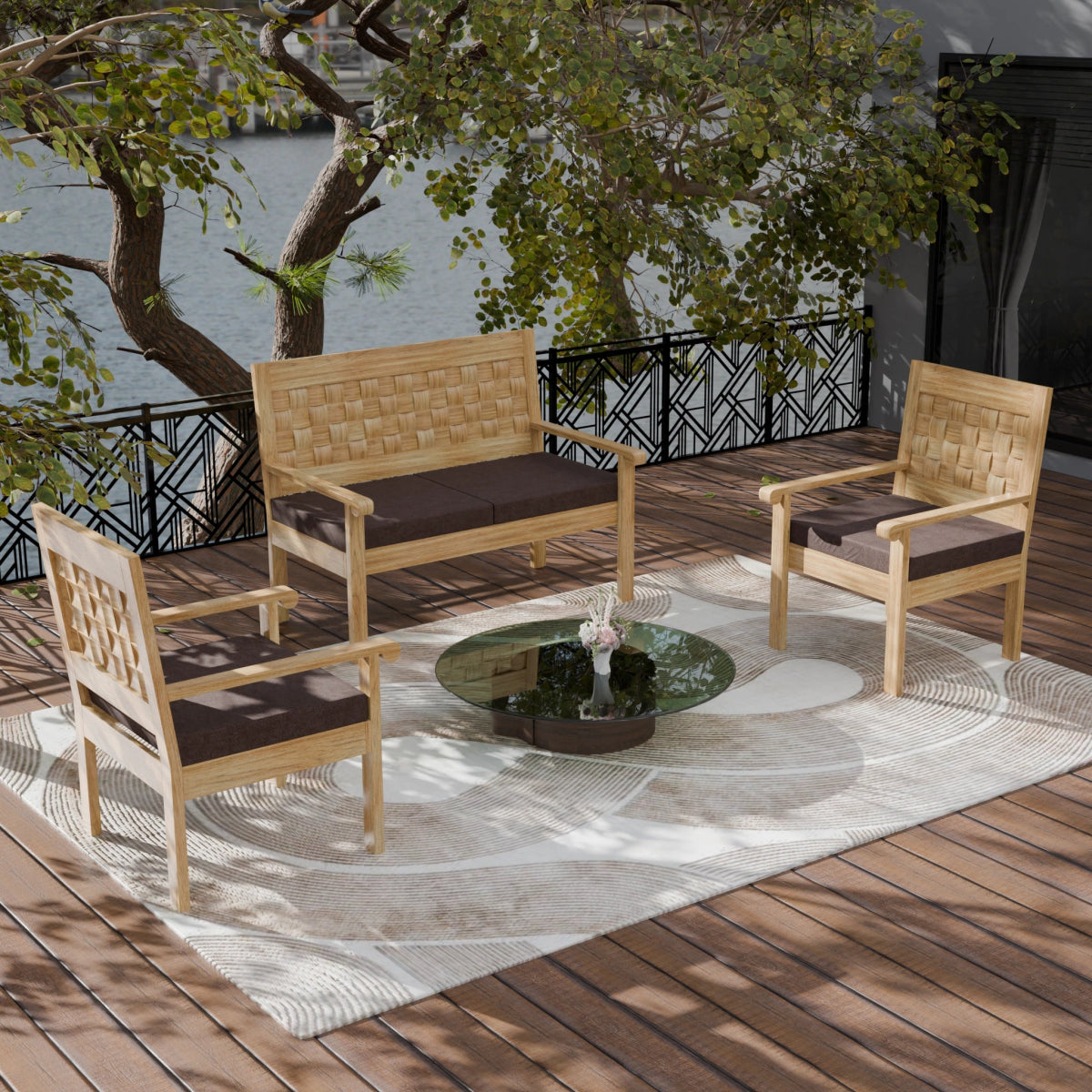 Regal Teak Wood Sofa Set - Sekar Lifestyle