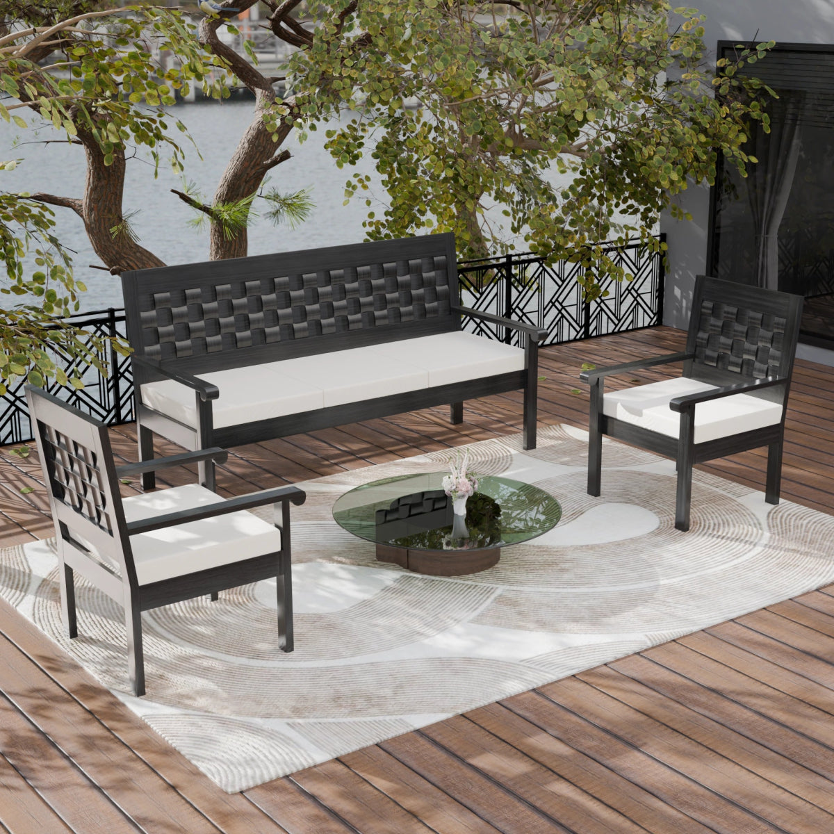 Regal Teak Wood Sofa Set - Sekar Lifestyle