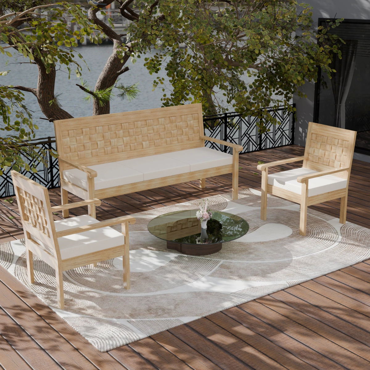 Regal Teak Wood Sofa Set - Sekar Lifestyle