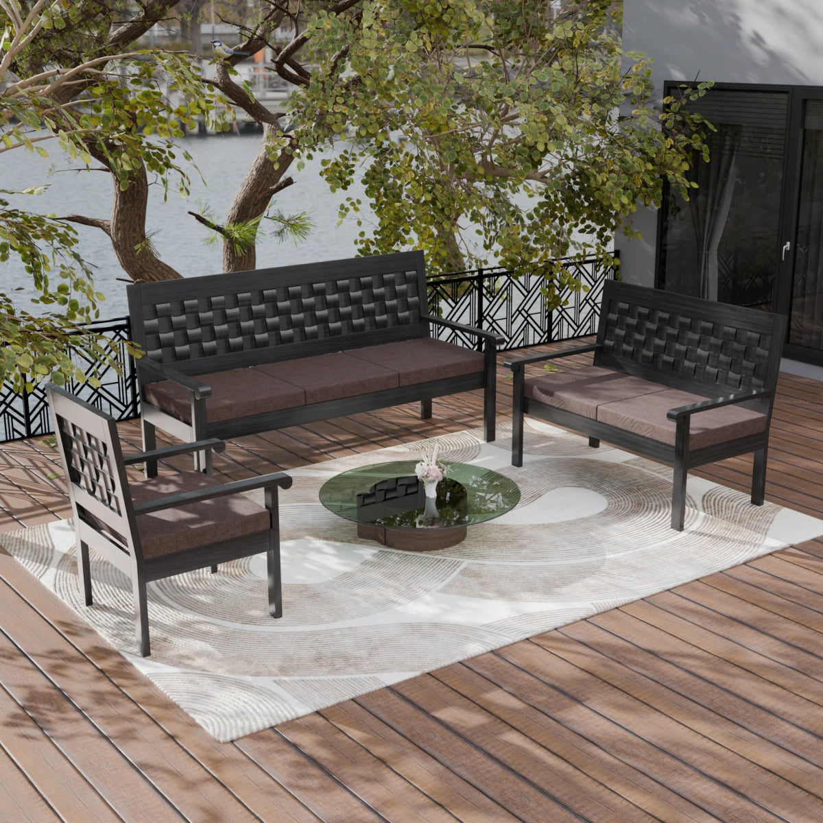 Regal Teak Wood Sofa Set - Sekar Lifestyle