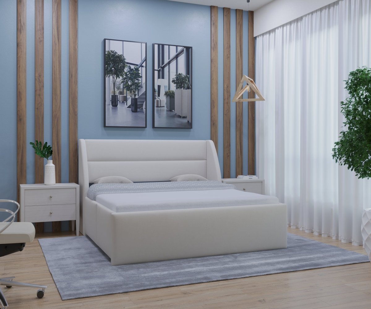 Serenity Sleep Series Leatherette Upholstered Bed - Sekar Lifestyle