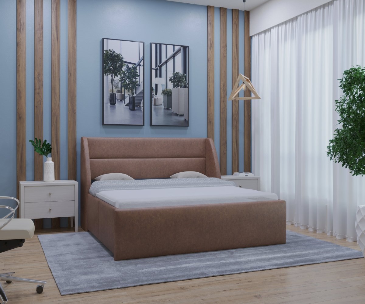 Serenity Sleep Series Leatherette Upholstered Bed - Sekar Lifestyle