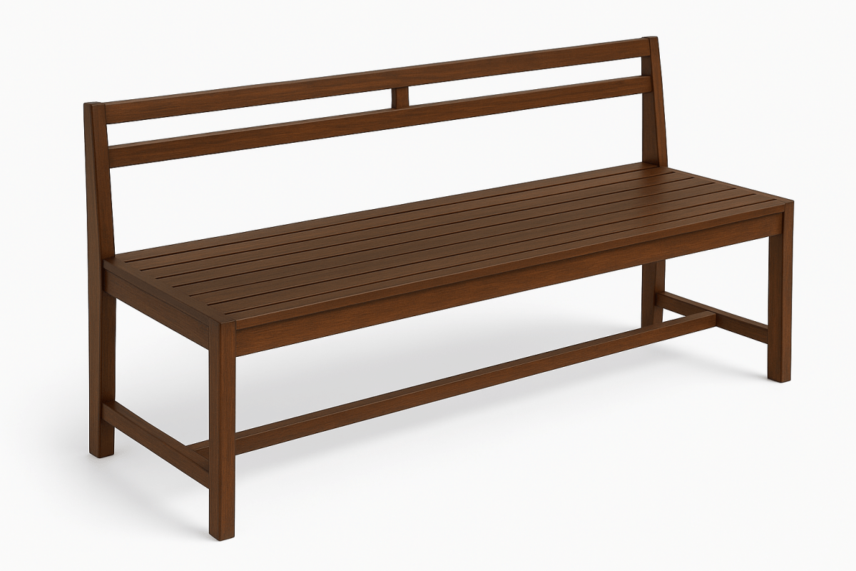 Slatted Wooden Bench - Sekar Lifestyle