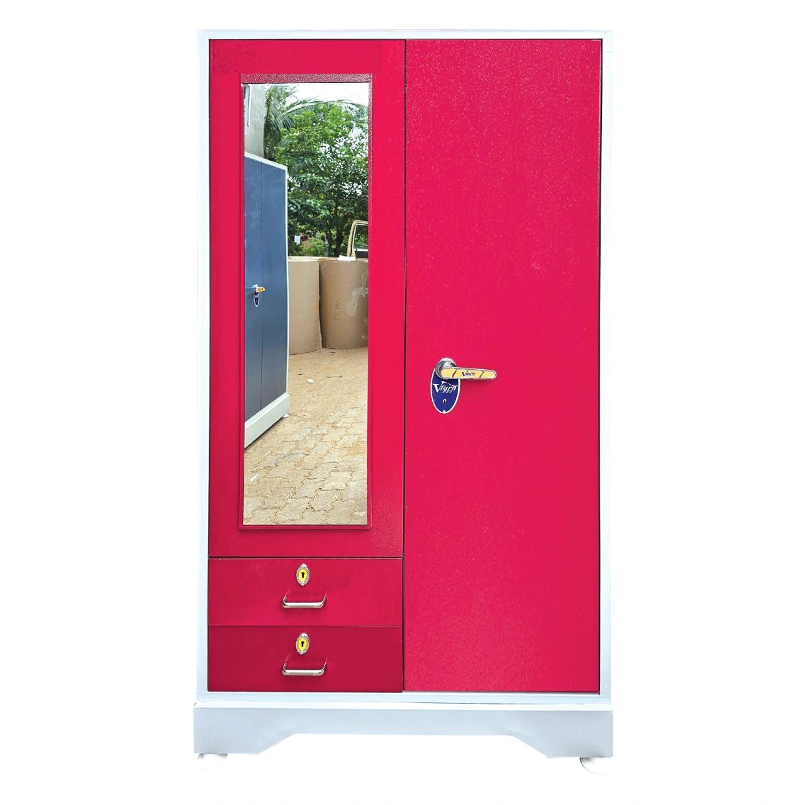 Stylish Red Mild Steel X15 Almirah (78x38x20 inches) - Sekar Lifestyle