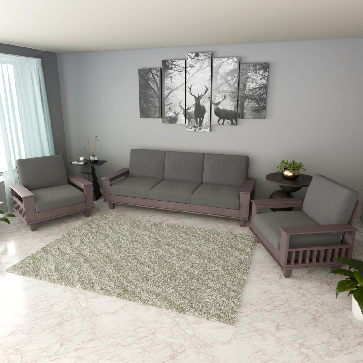 Teakwood Heritage Series Wooden Sofa - Sekar Lifestyle