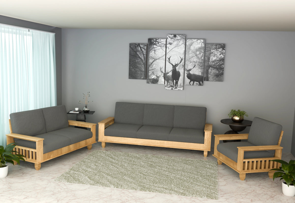Teakwood Heritage Series Wooden Sofa - Sekar Lifestyle