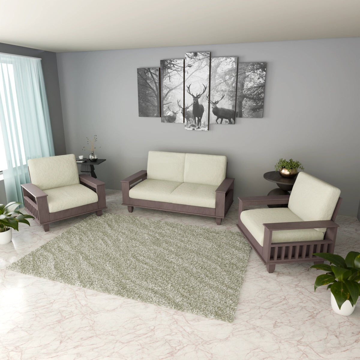 Teakwood Heritage Series Wooden Sofa - Sekar Lifestyle