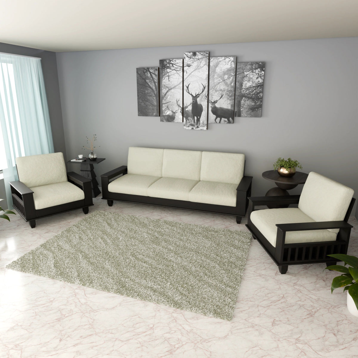 Teakwood Heritage Series Wooden Sofa - Sekar Lifestyle