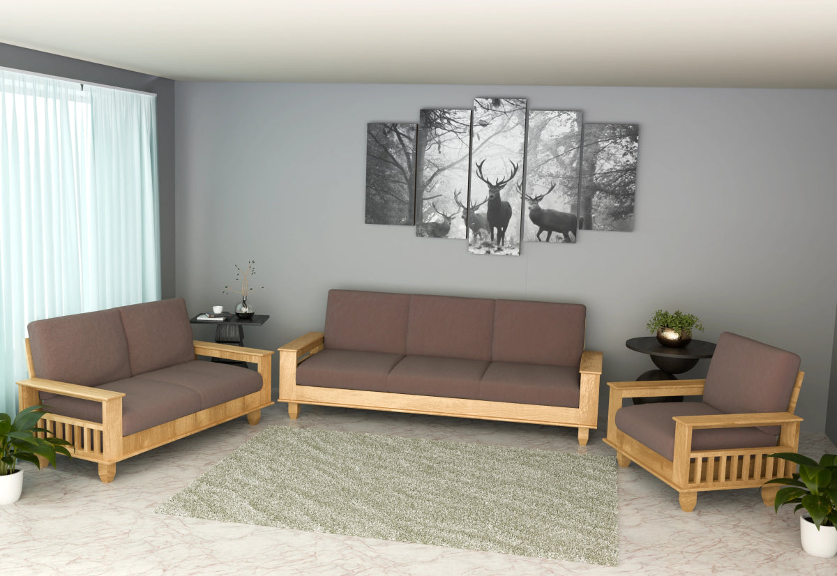 Teakwood Heritage Series Wooden Sofa - Sekar Lifestyle