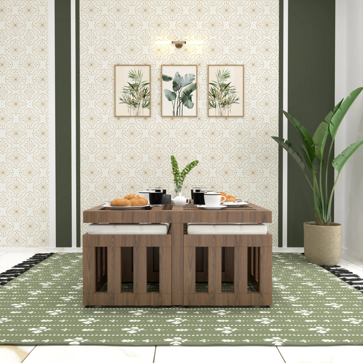 The Grid Nest Coffee & Dining Table Set - Sekar Lifestyle