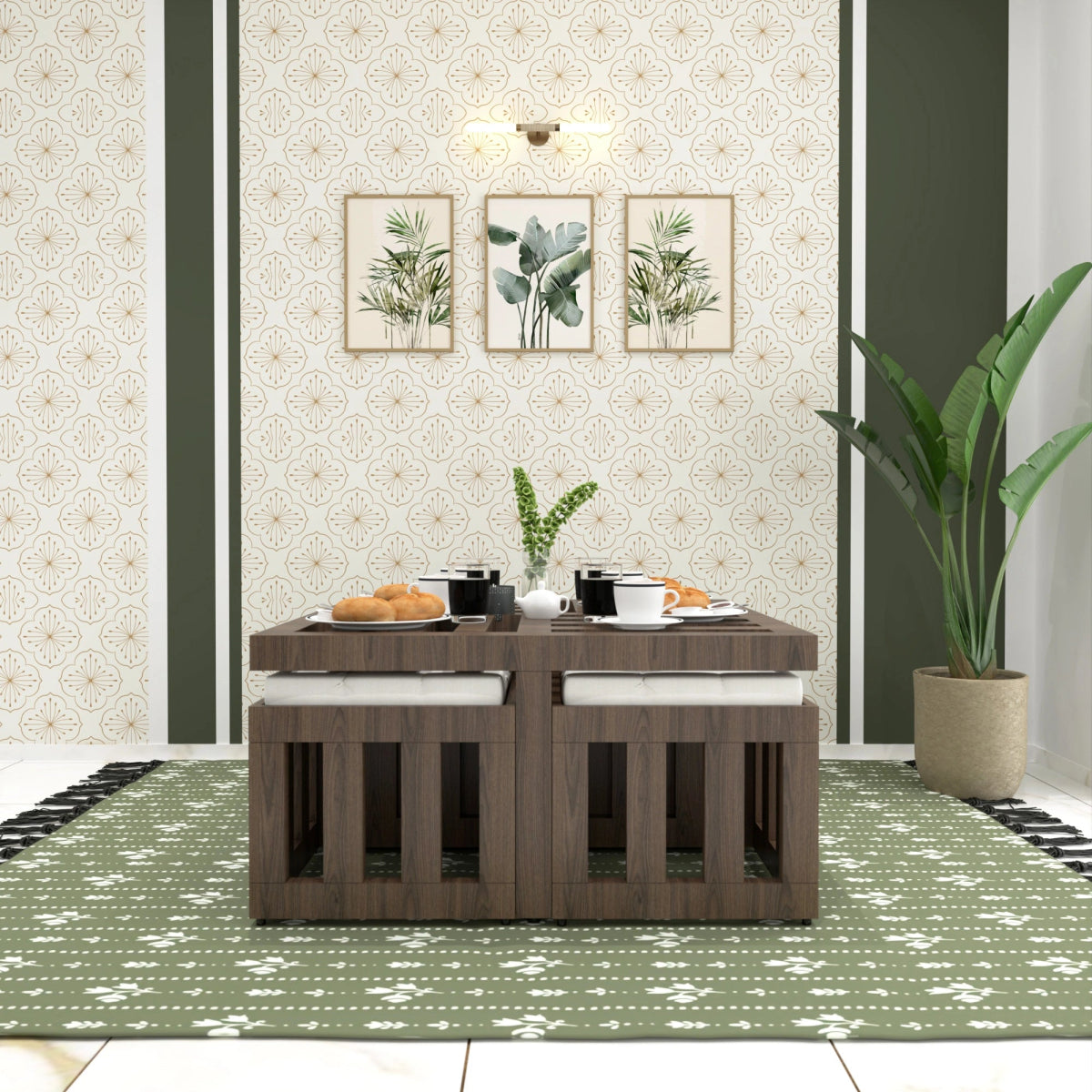 The Grid Nest Coffee & Dining Table Set - Sekar Lifestyle