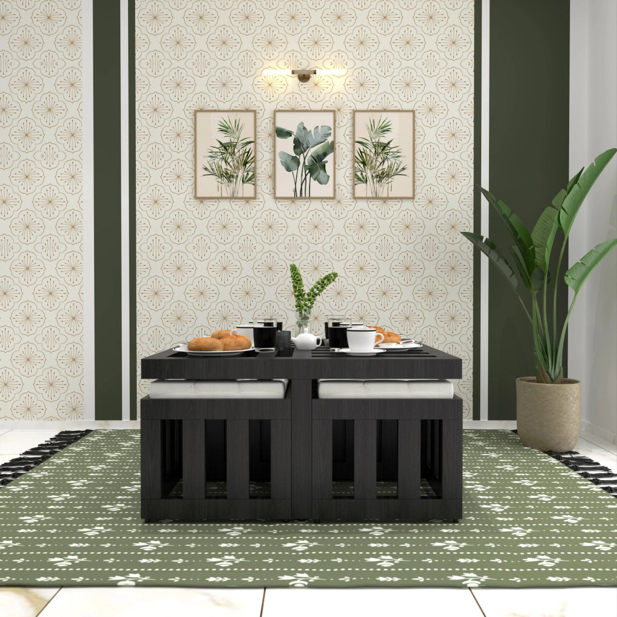 The Grid Nest Coffee & Dining Table Set - Sekar Lifestyle