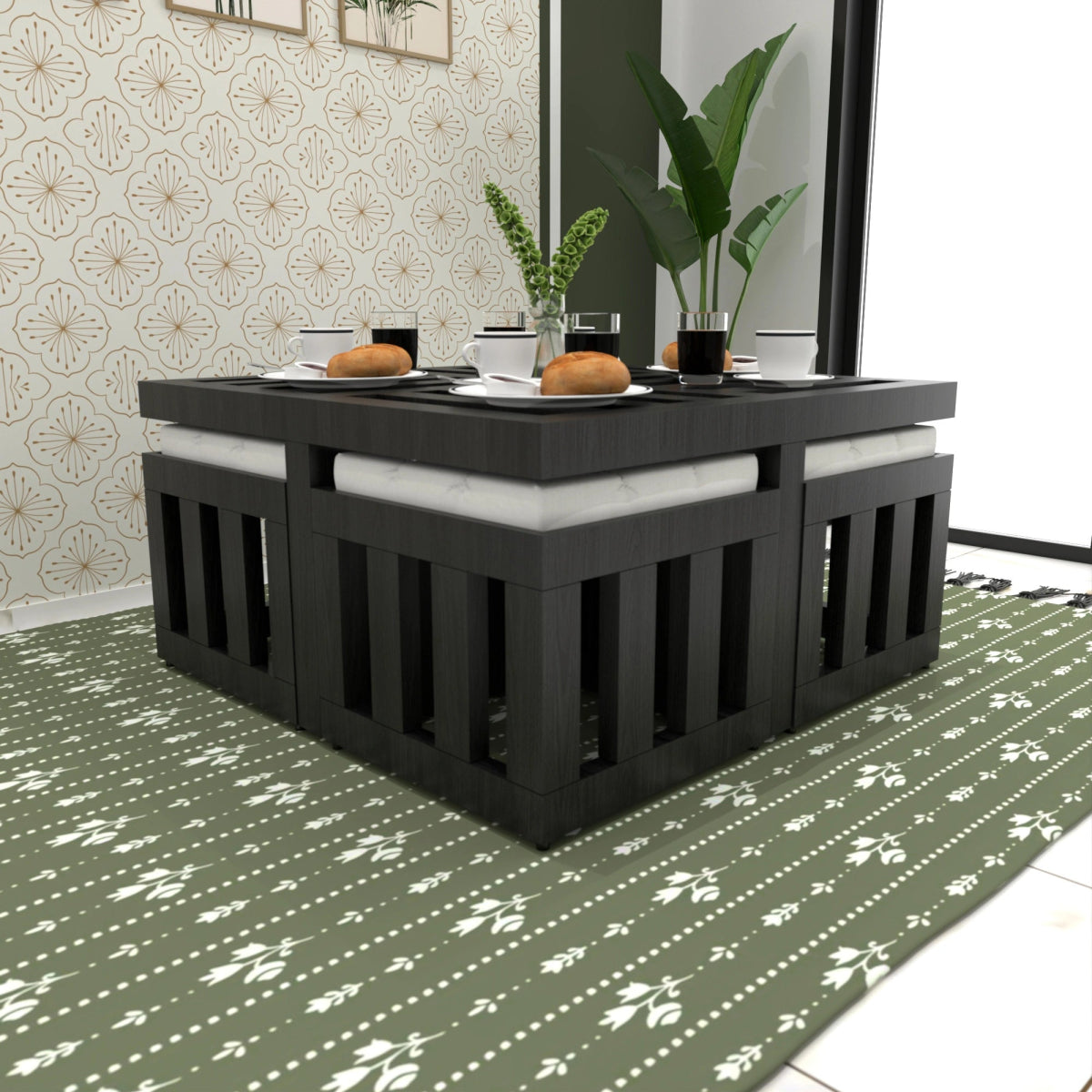 The Grid Nest Coffee & Dining Table Set - Sekar Lifestyle