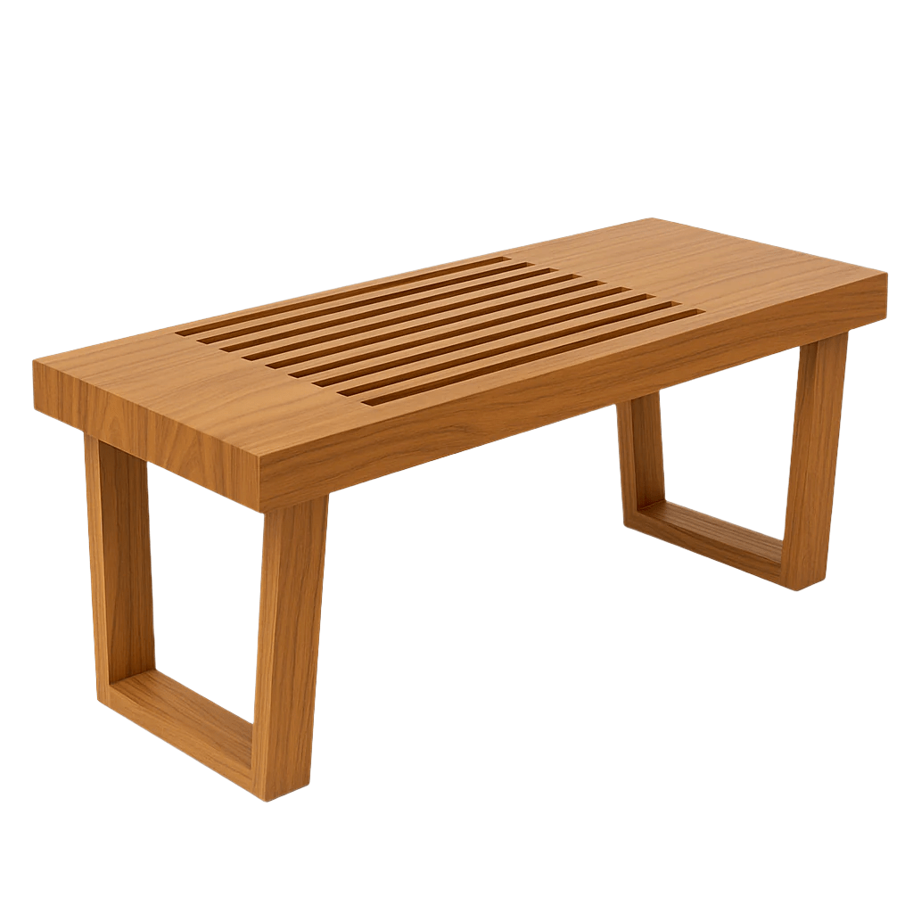 The Slatted Elegance Bench - Sekar Lifestyle