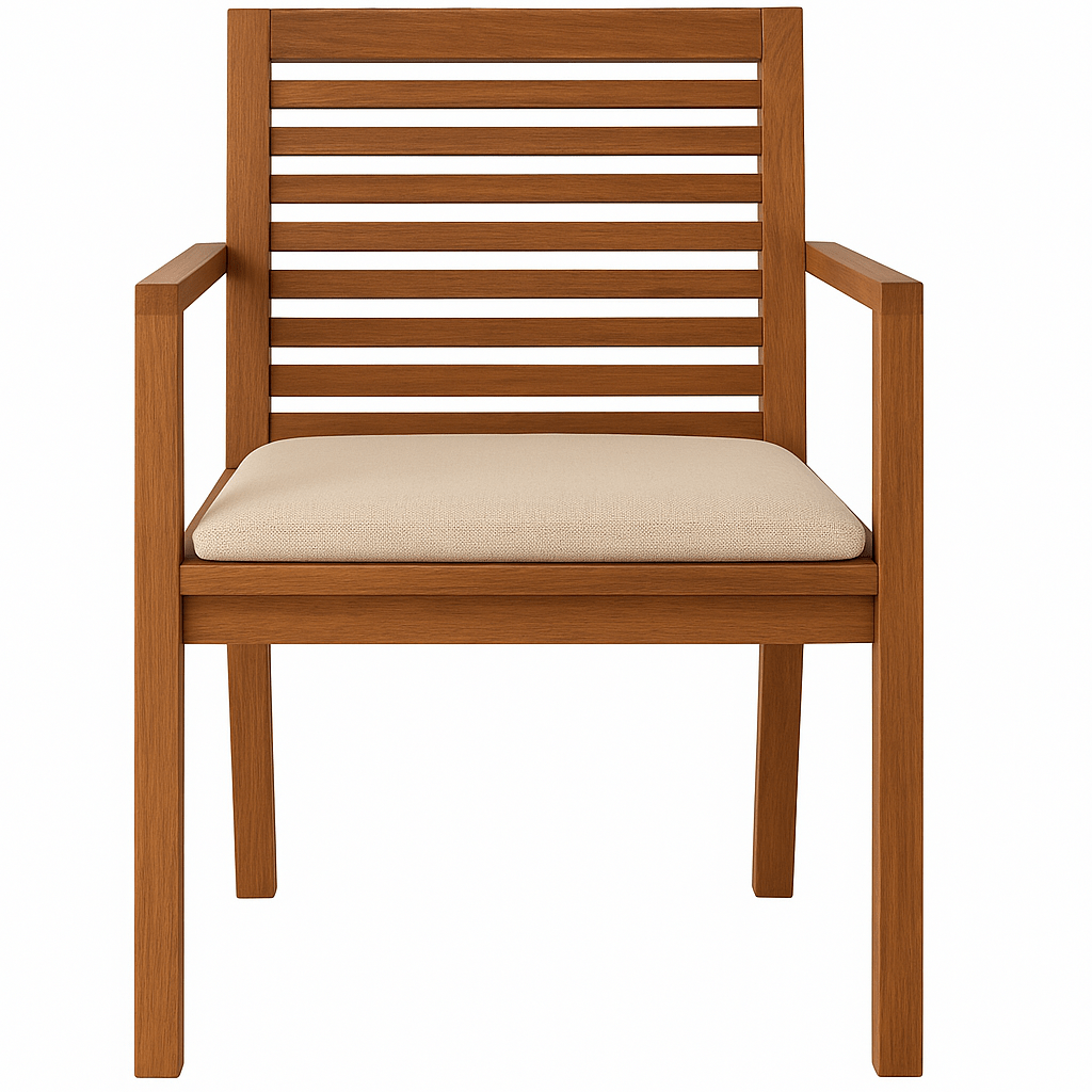 The Slatted Wood Armchair - Sekar Lifestyle
