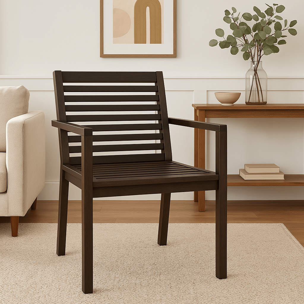 The Slatted Wood Armchair - Sekar Lifestyle