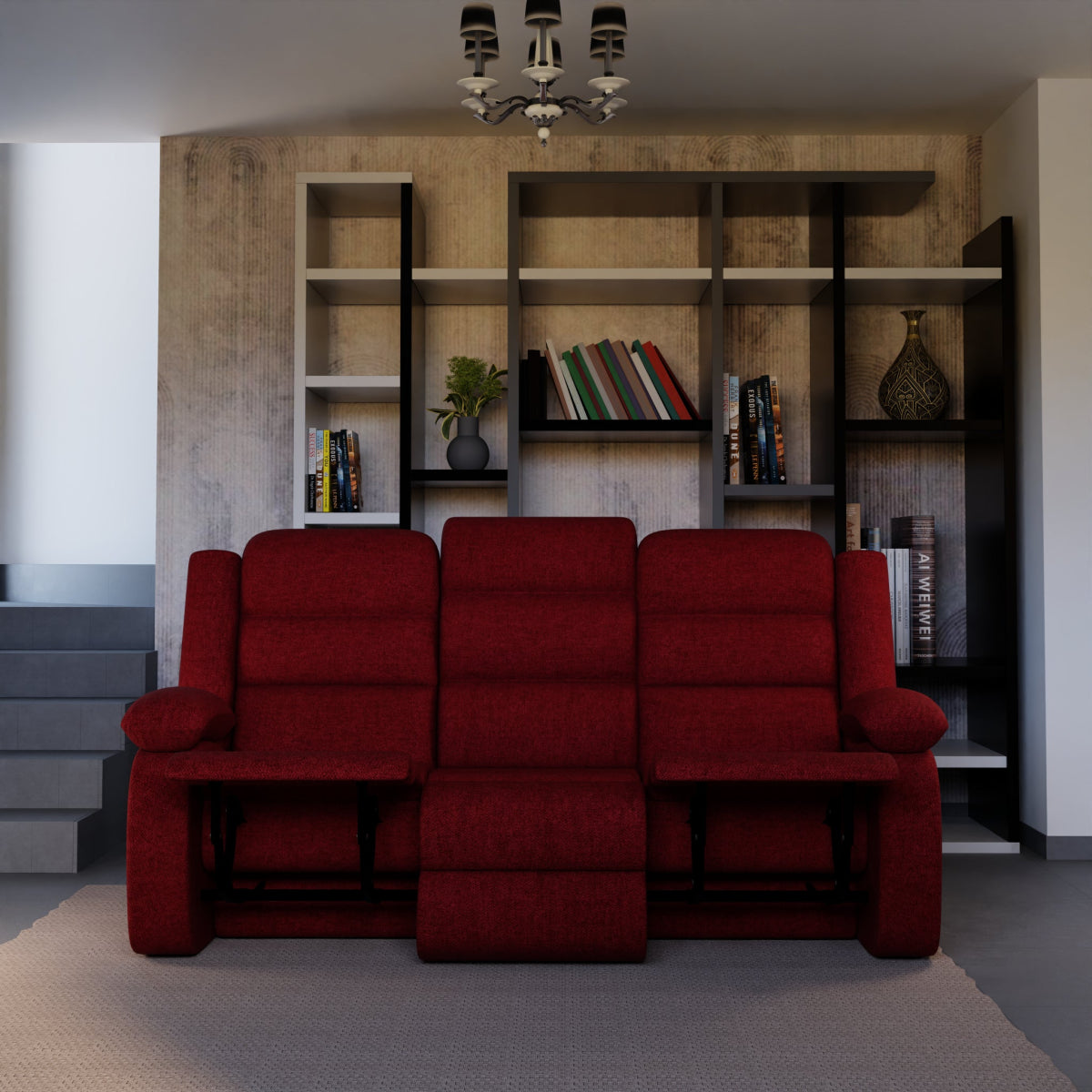 Three Seater Fabric Recliner Series - Sekar Lifestyle