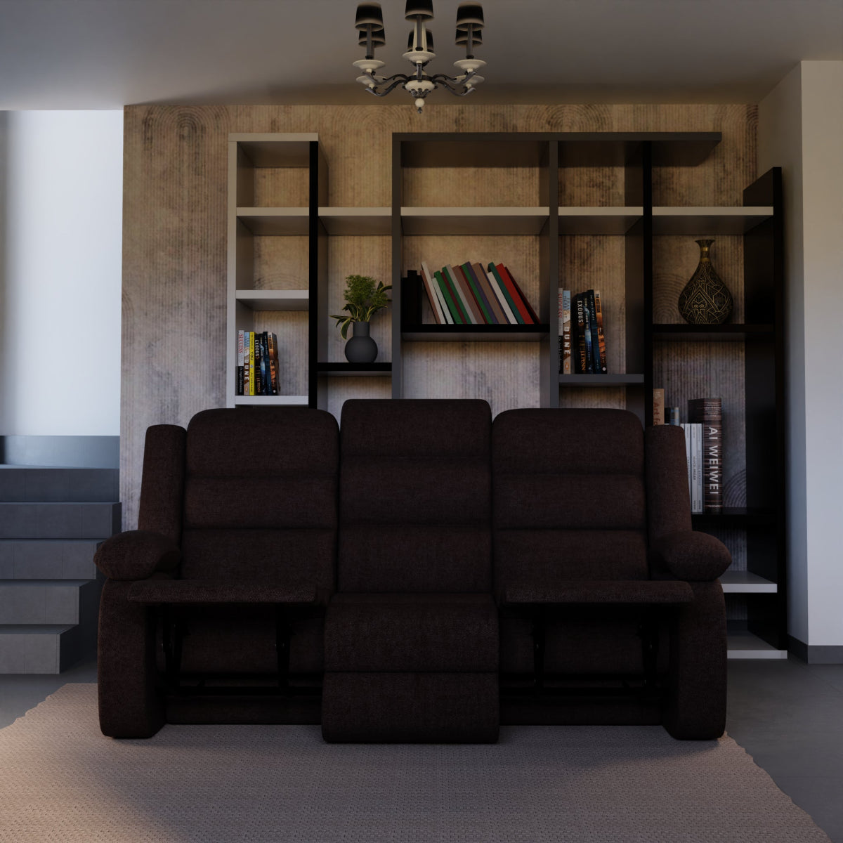 Three Seater Fabric Recliner Series - Sekar Lifestyle