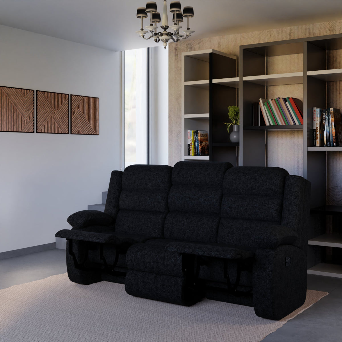 Three Seater Fabric Recliner Series - Sekar Lifestyle