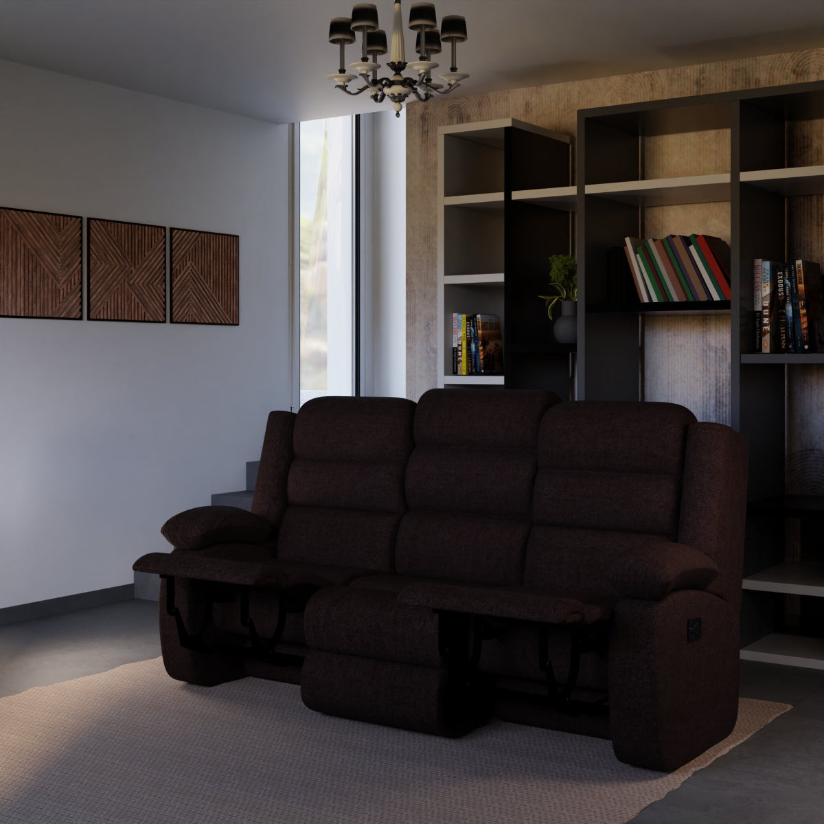 Three Seater Fabric Recliner Series - Sekar Lifestyle