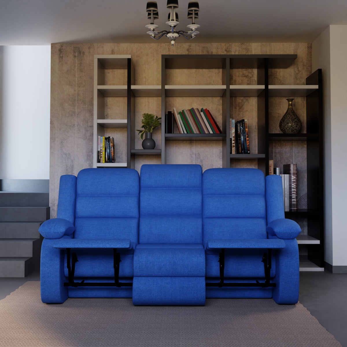 Three Seater Fabric Recliner Series - Sekar Lifestyle