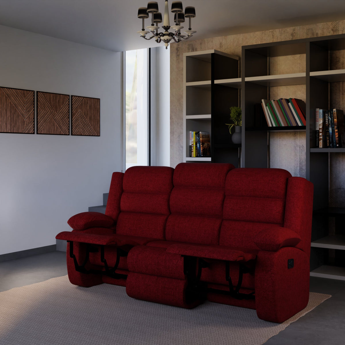 Three Seater Fabric Recliner Series - Sekar Lifestyle