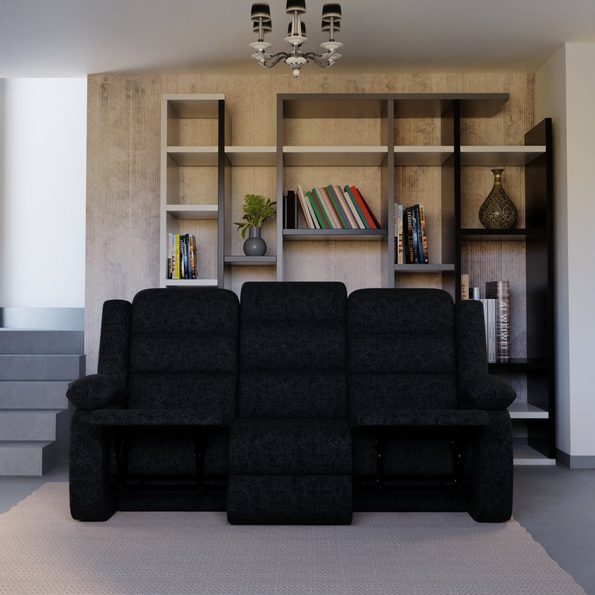 Three Seater Fabric Recliner Series - Sekar Lifestyle