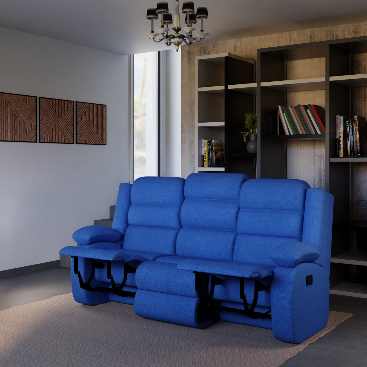 Three Seater Fabric Recliner Series - Sekar Lifestyle