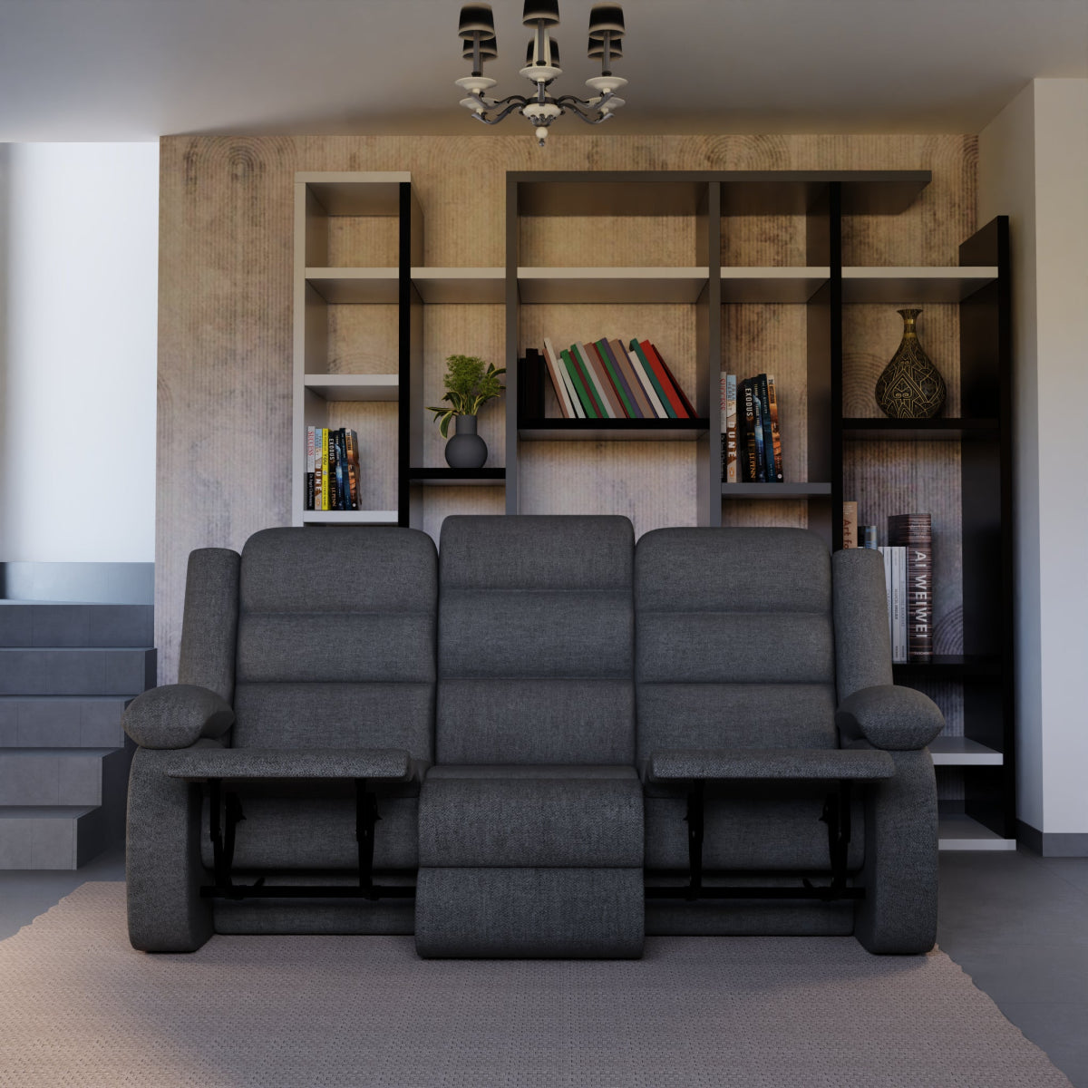 Three Seater Fabric Recliner Series - Sekar Lifestyle