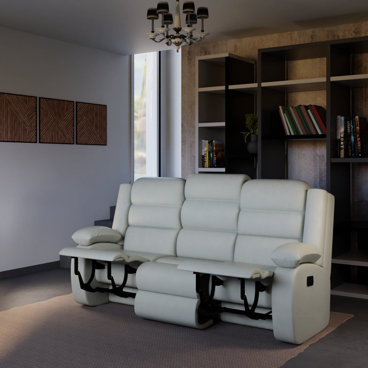 Three Seater Leatherette Recliner Series - Sekar Lifestyle