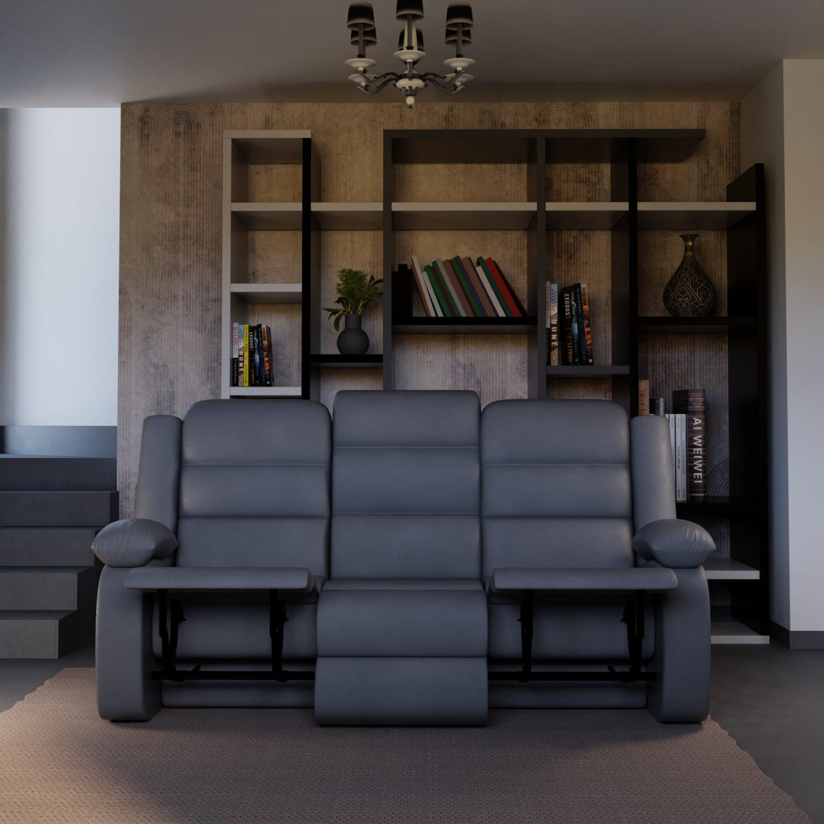 Three Seater Leatherette Recliner Series - Sekar Lifestyle