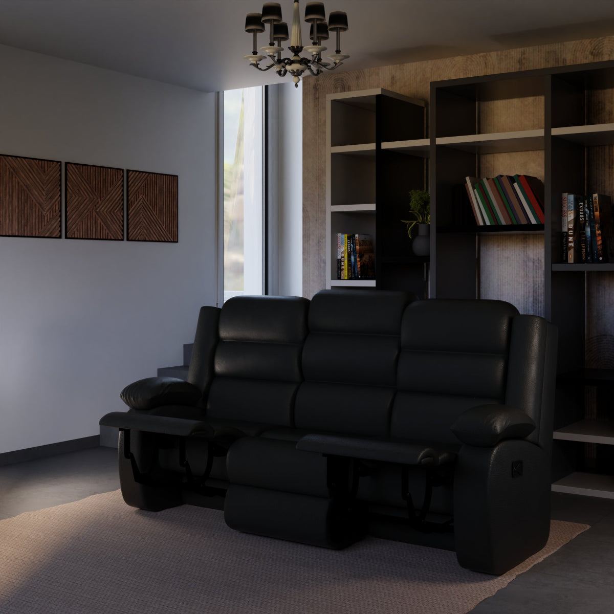 Three Seater Leatherette Recliner Series - Sekar Lifestyle