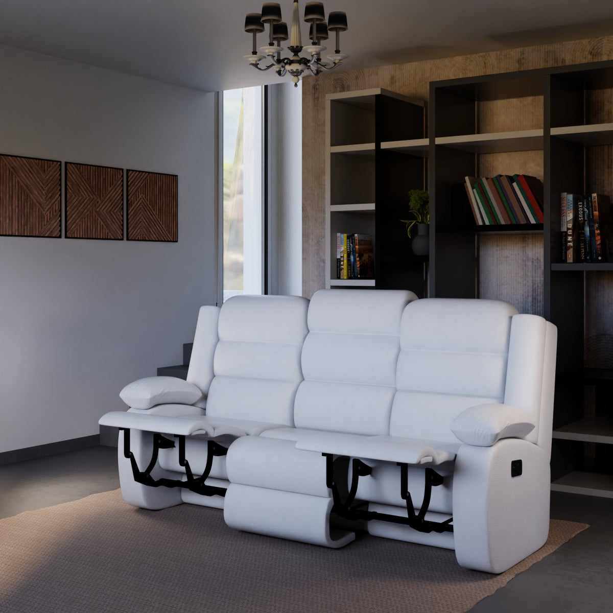 Three Seater Leatherette Recliner Series - Sekar Lifestyle