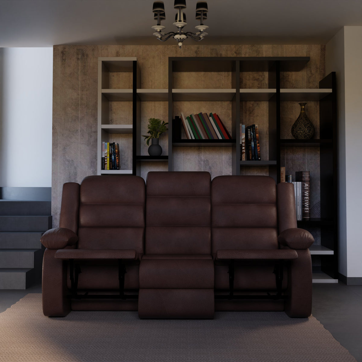 Three Seater Leatherette Recliner Series - Sekar Lifestyle