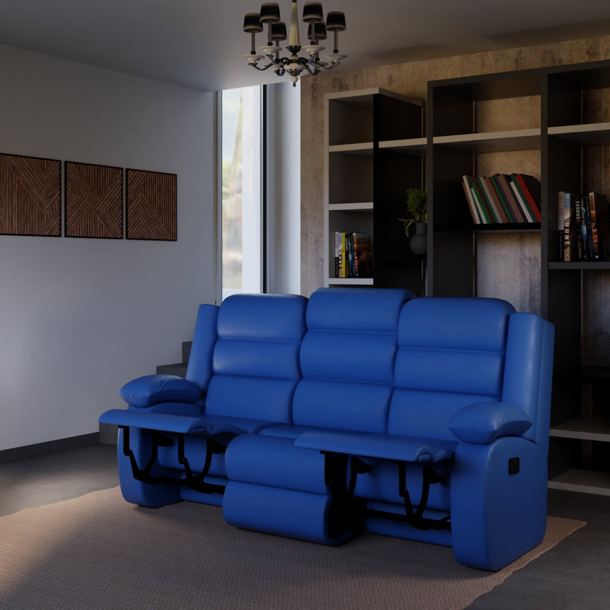 Three Seater Leatherette Recliner Series - Sekar Lifestyle