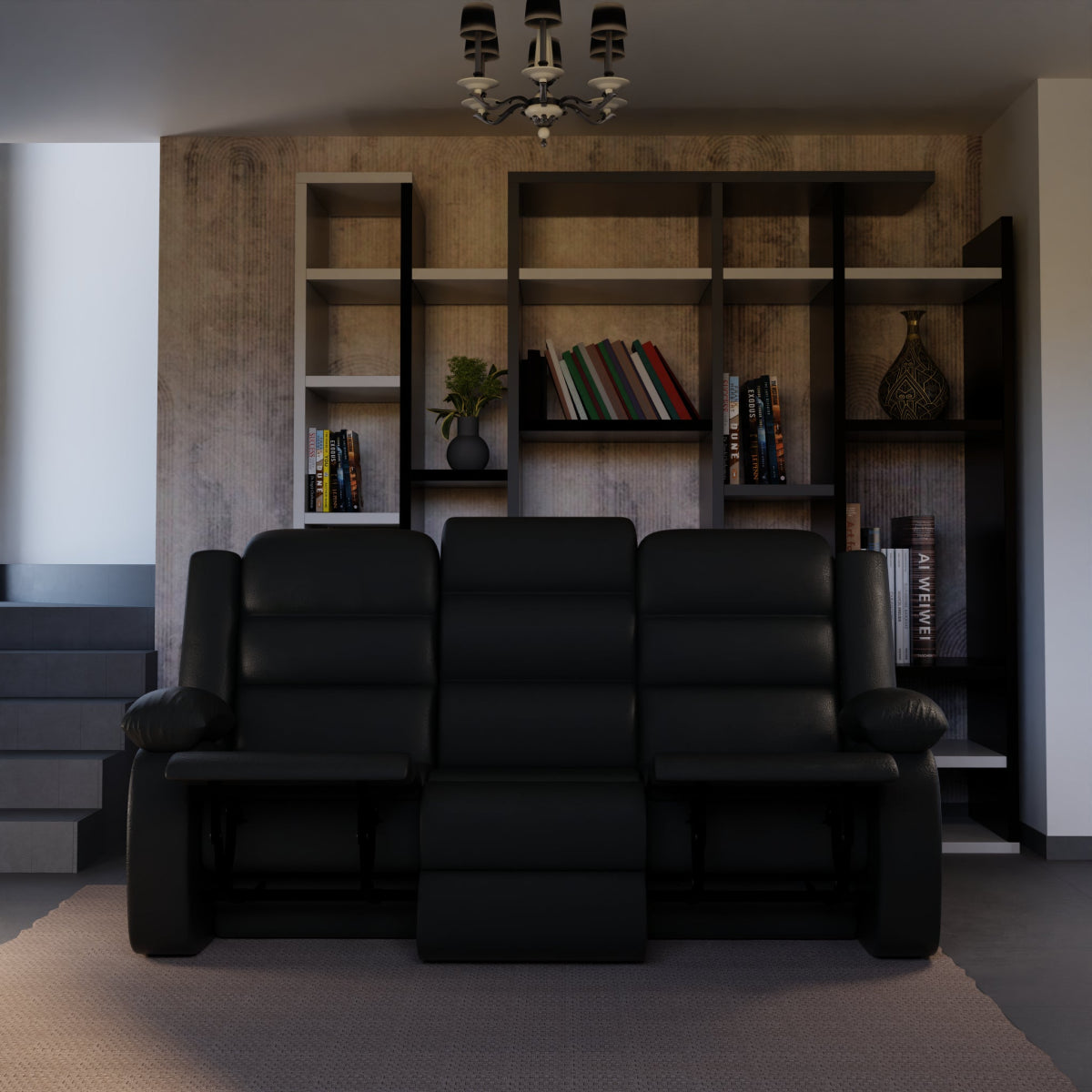 Three Seater Leatherette Recliner Series - Sekar Lifestyle