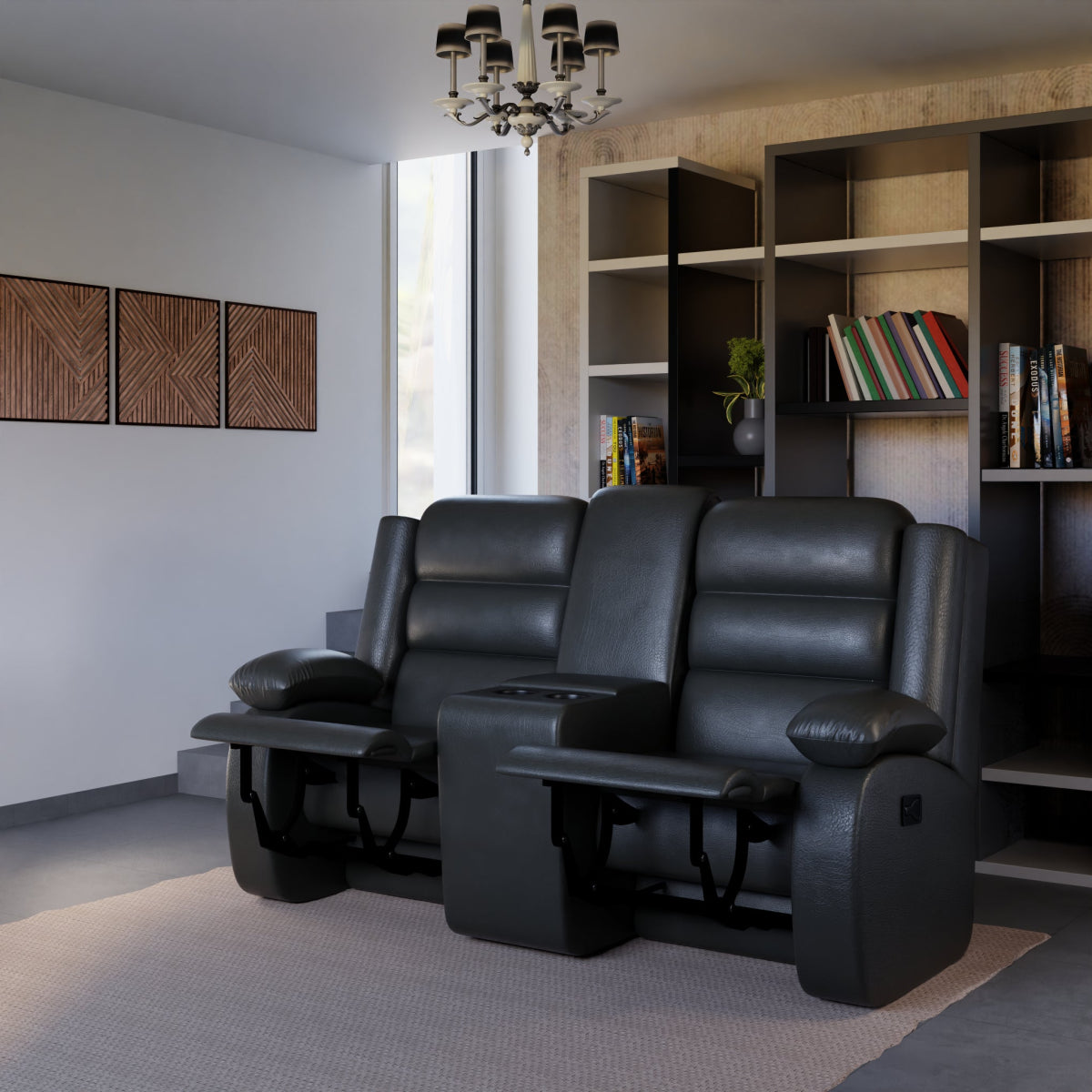 Two Seater Leatherette Recliner Series - Sekar Lifestyle