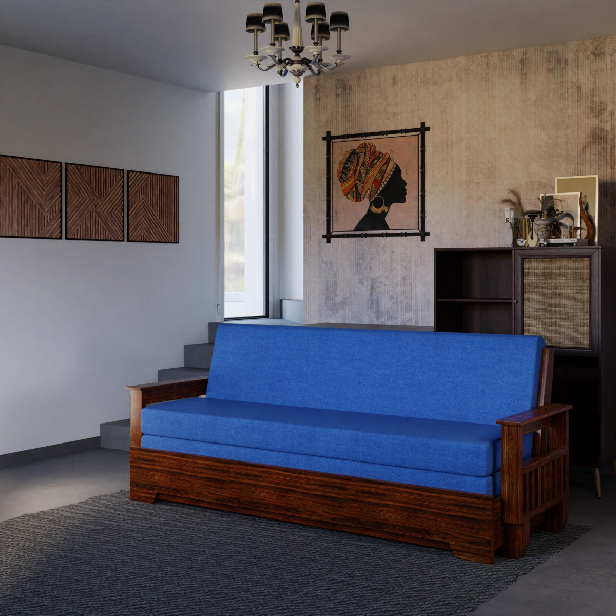 Vintage Harmony Sofa Cum Bed – China Teak - Sekar Lifestyle