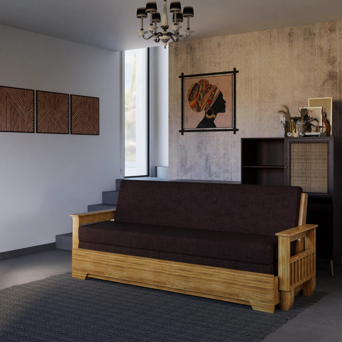 Vintage Harmony Sofa Cum Bed – China Teak - Sekar Lifestyle