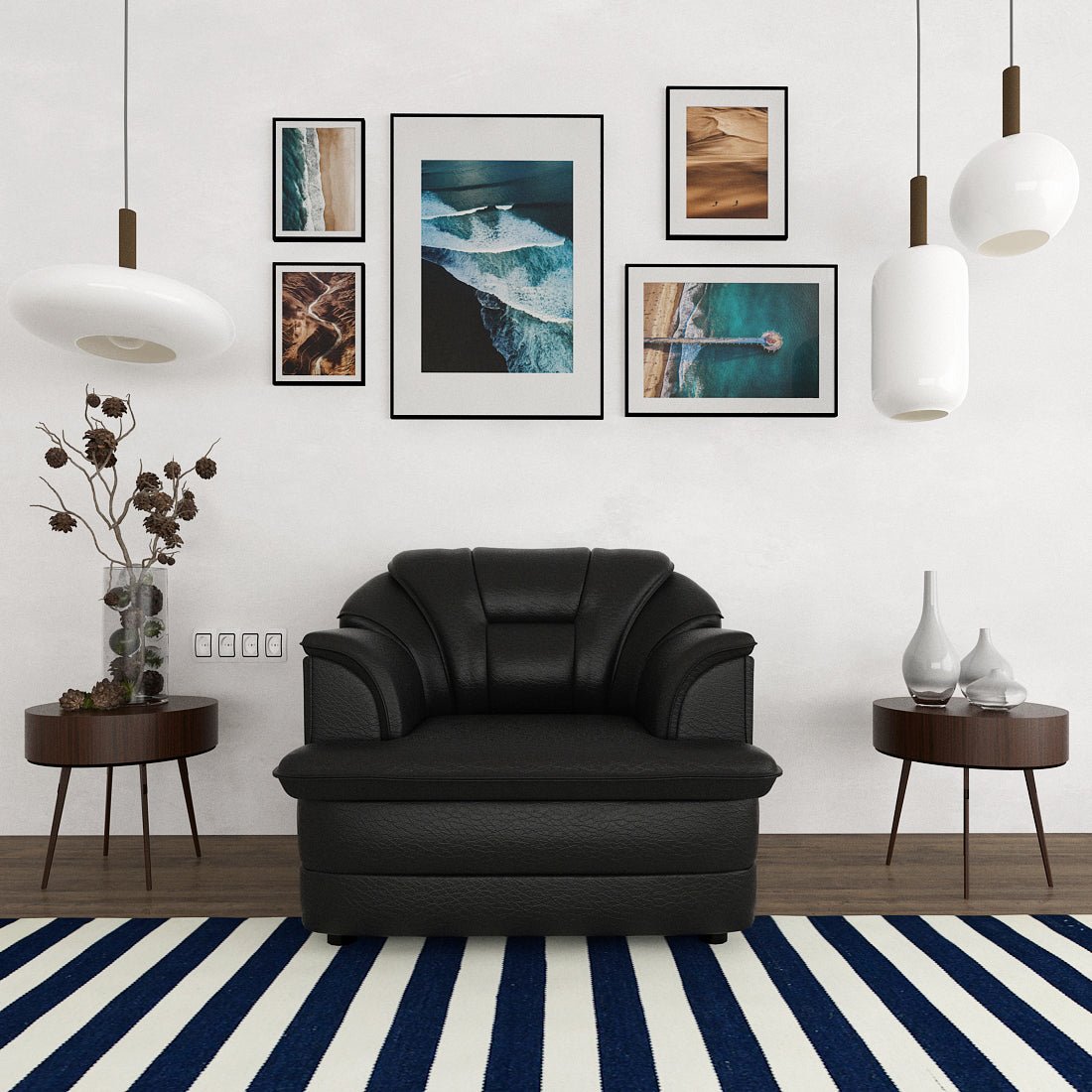 Butterfly Series Leatherette Sofa - Sekar Lifestyle