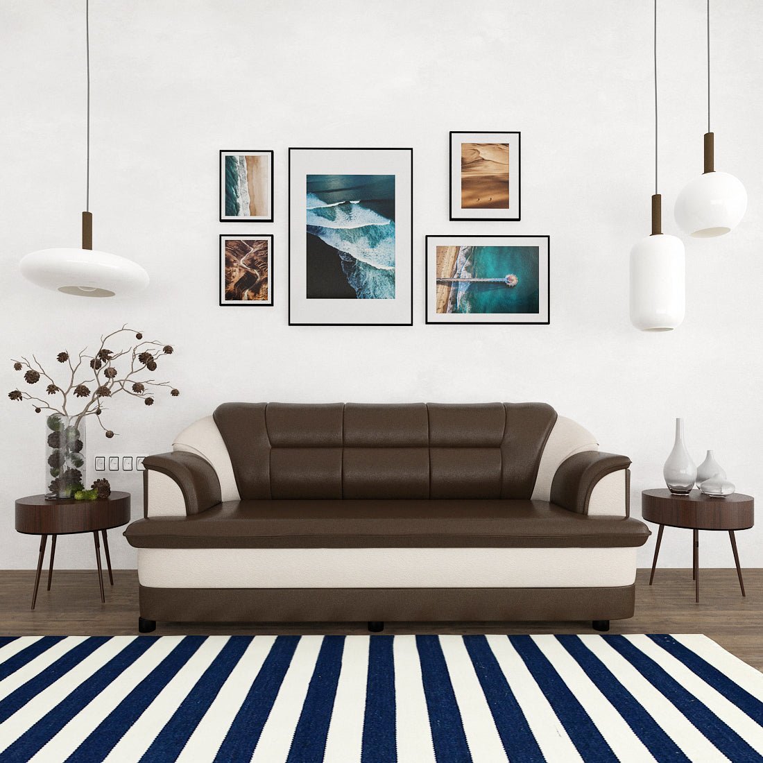 Butterfly Series Leatherette Sofa - Sekar Lifestyle