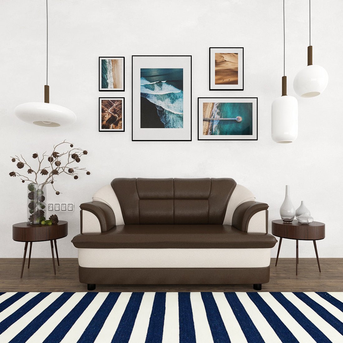 Butterfly Series Leatherette Sofa - Sekar Lifestyle