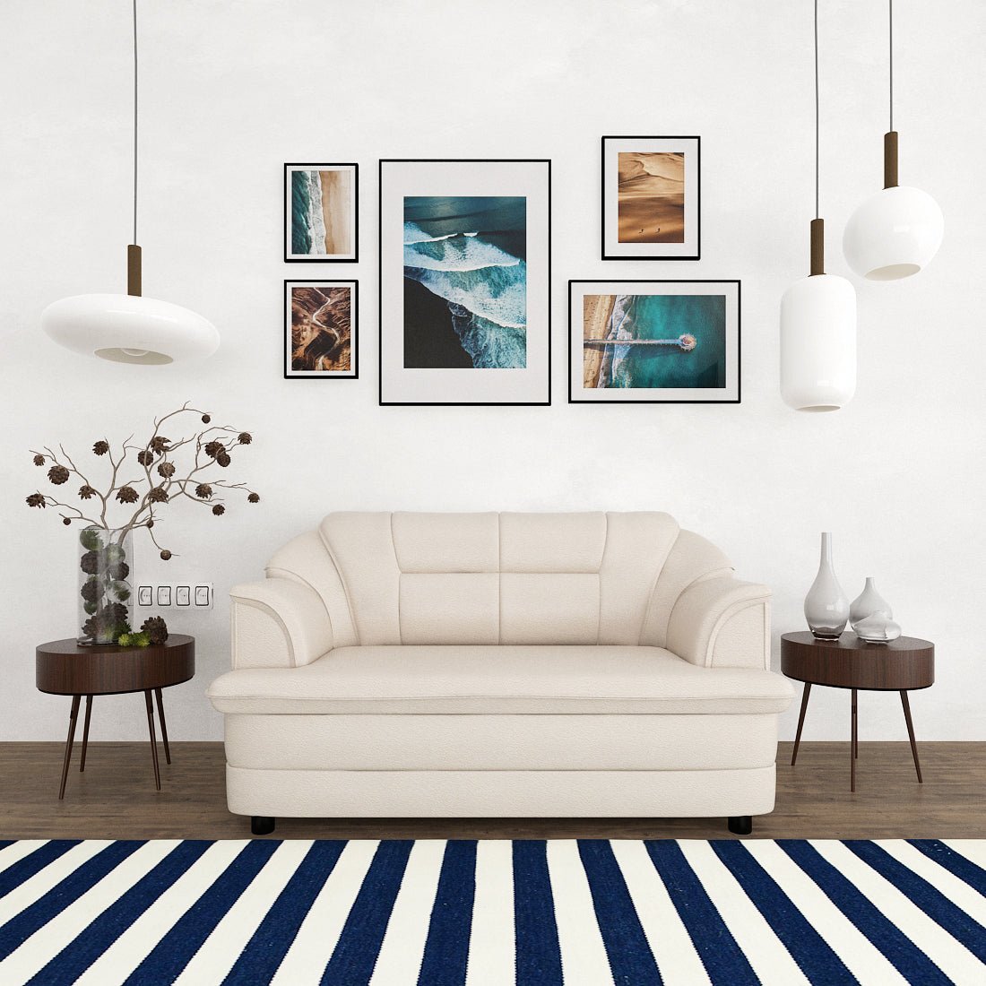 Butterfly Series Leatherette Sofa - Sekar Lifestyle