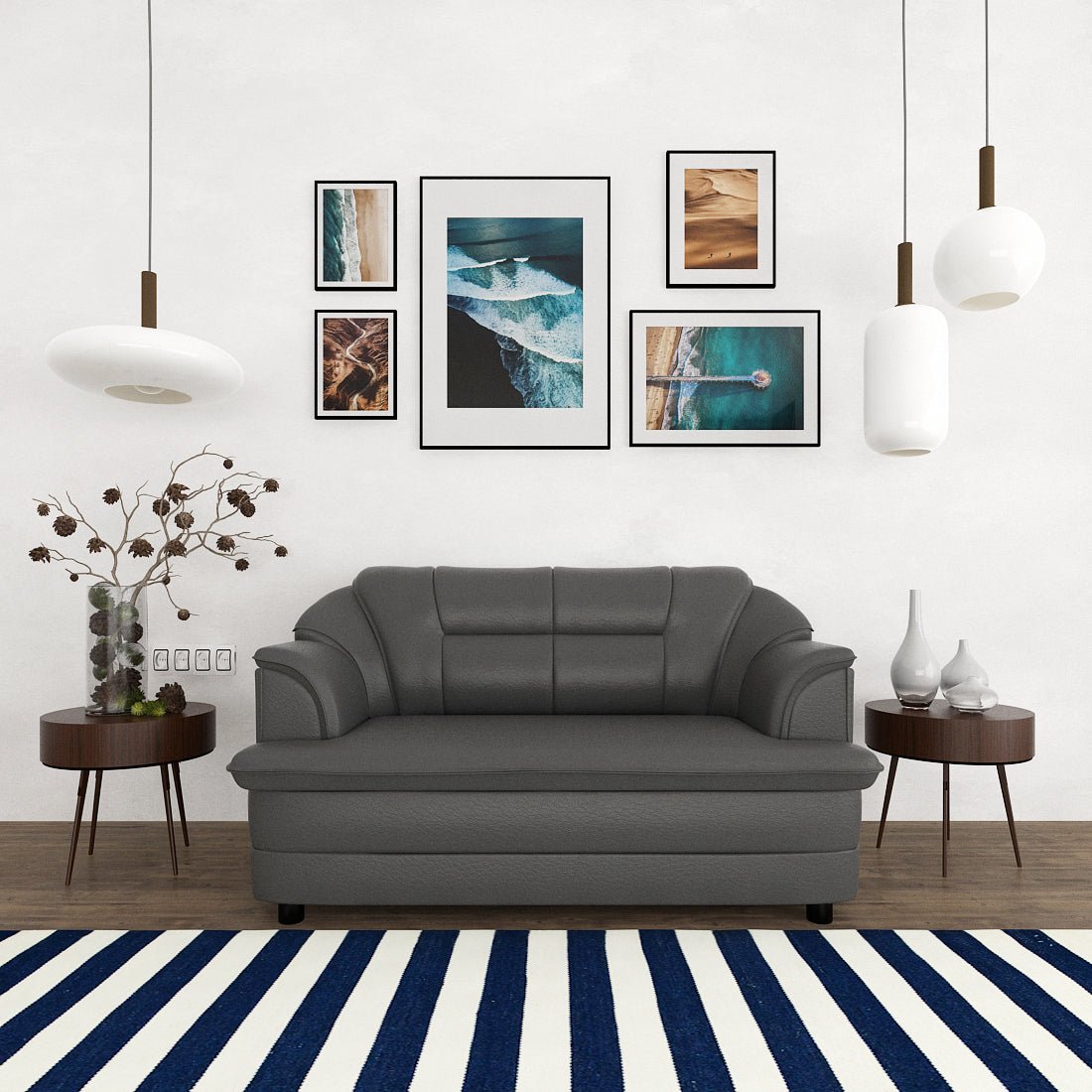 Butterfly Series Leatherette Sofa - Sekar Lifestyle