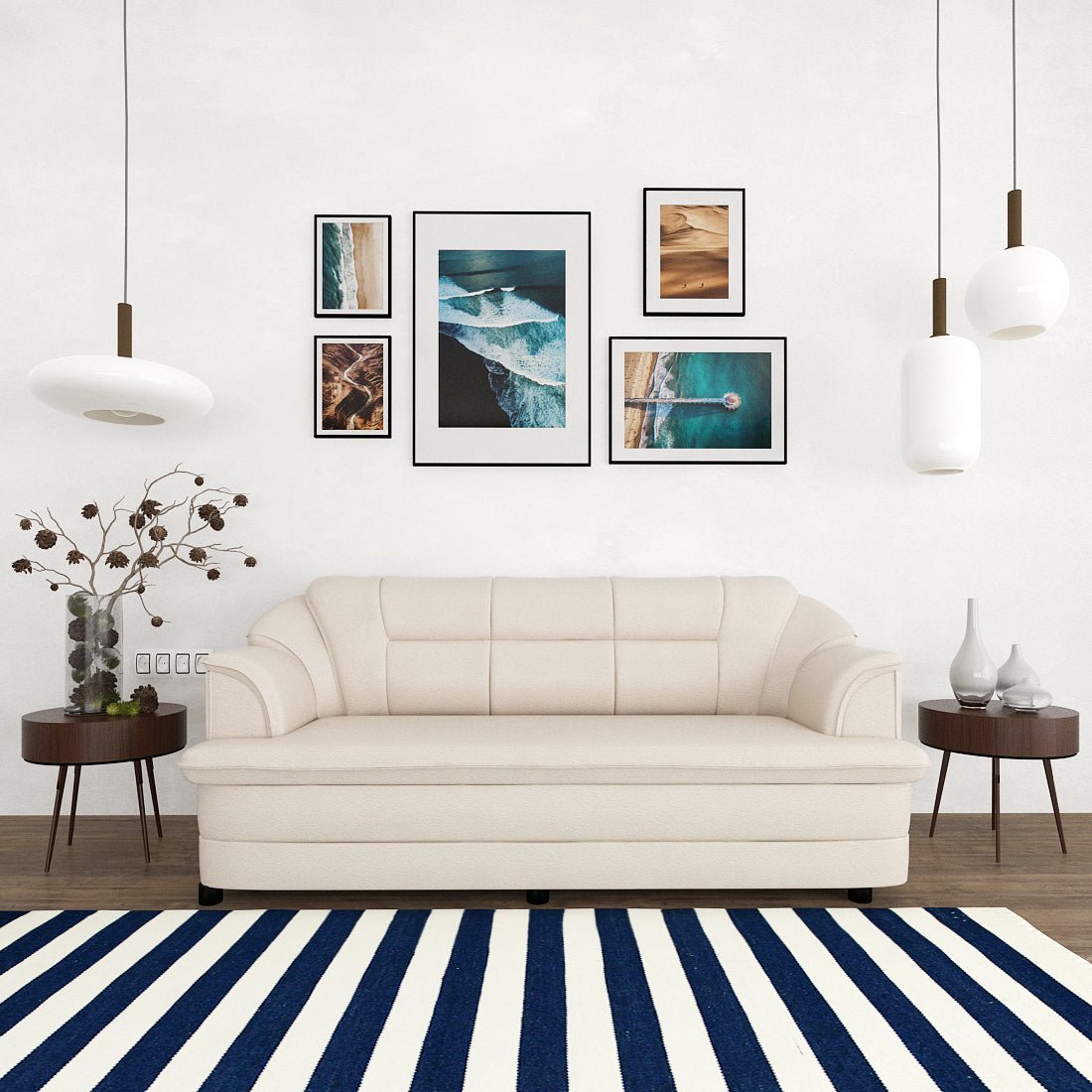 Butterfly Series Leatherette Sofa - Sekar Lifestyle