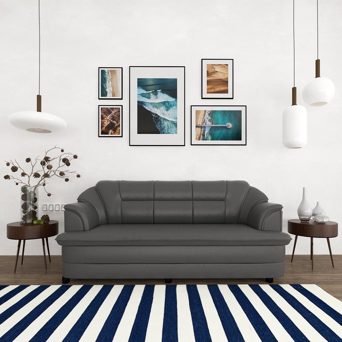 Butterfly Series Leatherette Sofa - Sekar Lifestyle