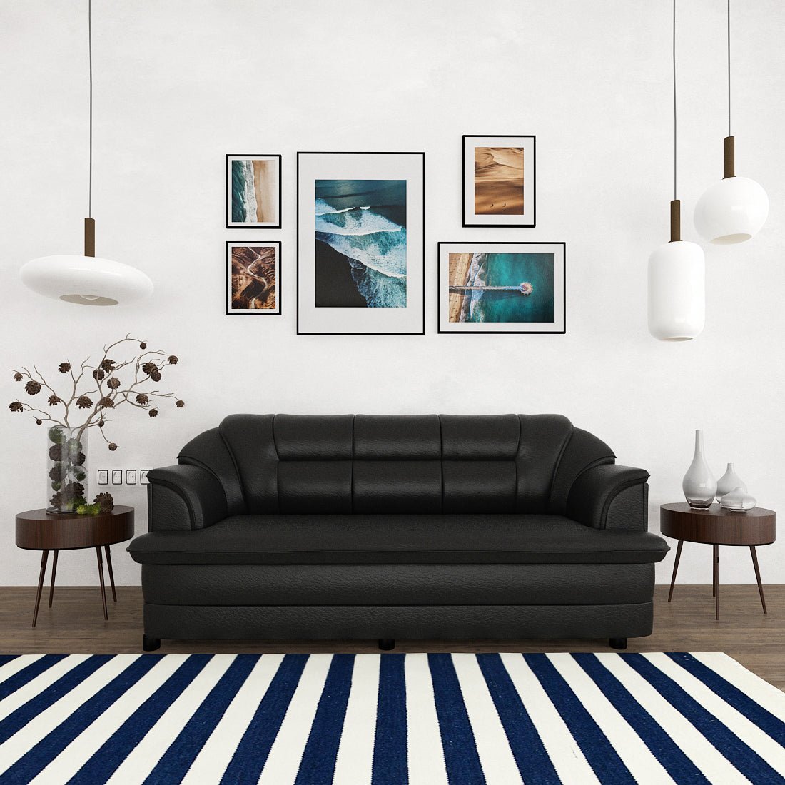 Butterfly Series Leatherette Sofa - Sekar Lifestyle