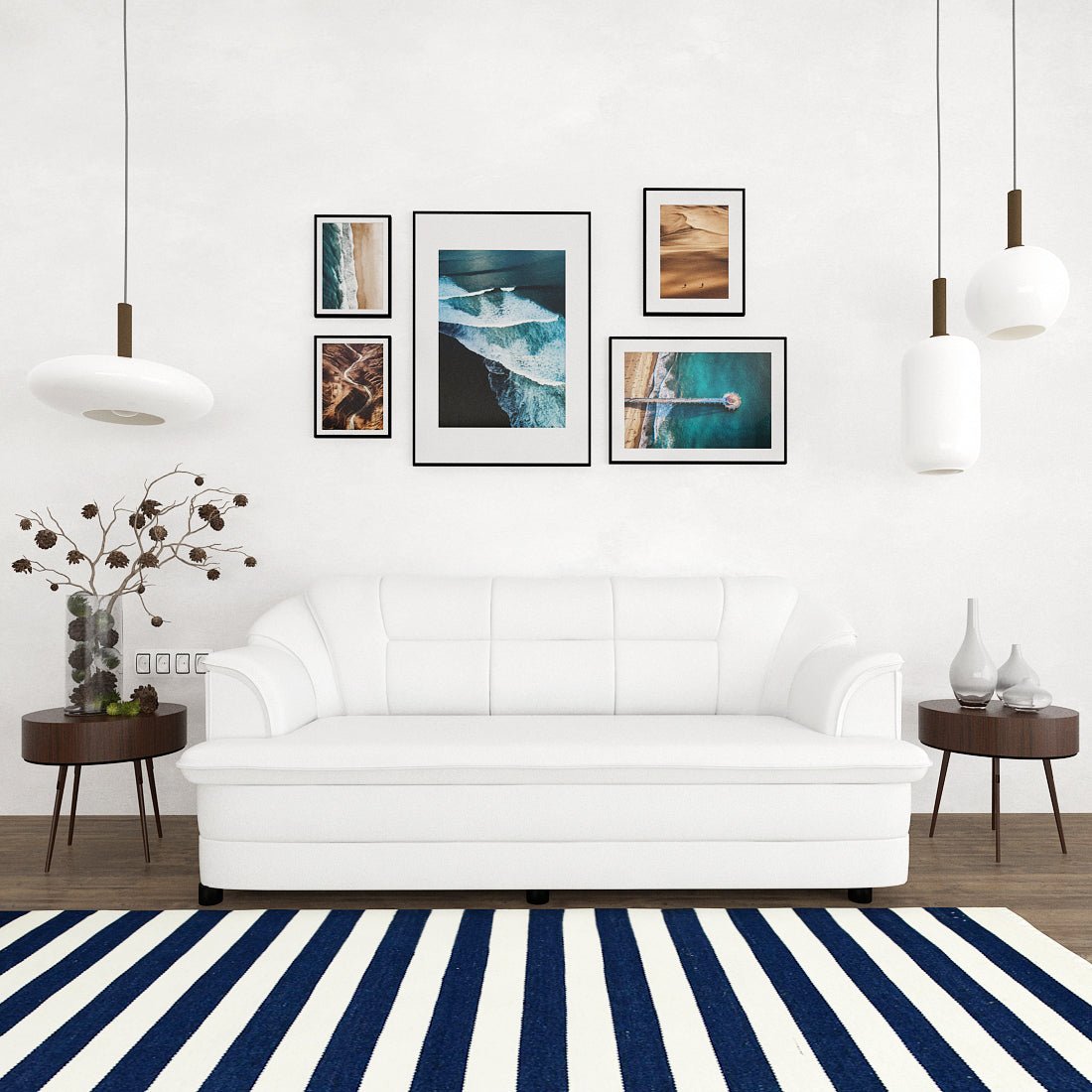 Butterfly Series Leatherette Sofa - Sekar Lifestyle